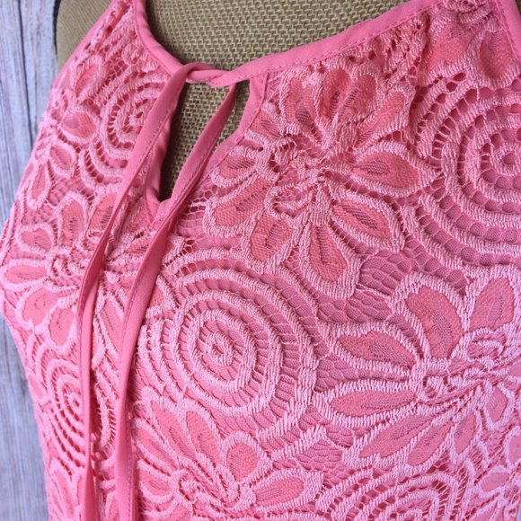 SOLD Lily Rose Lace Overlay Sleeveless Dress Sz S - Picture 4 of 8